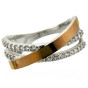 Silver rings with gold inserts