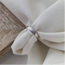 Thin classic American silver wedding ring