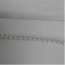 Срібний браслет з плетінням ''Бісмарк'', легкий