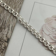 Браслет срібний з плетінням Бісмарк на руку 20.5 см