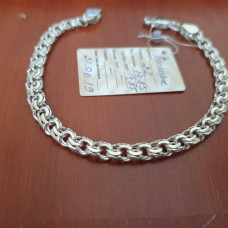 Срібний браслет з плетінням ''Бісмарк'', легкий