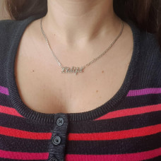 Necklace with the name Lidija silver pendant on a chain