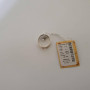 Кільце срібне з золотою вставкою і одним білим фианитом