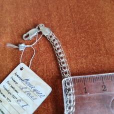 Браслет-ланцюжок срібний, плетіння ''Венеція''