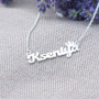 Срібне іменне кольє Ксенія з короною