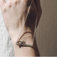 Срібне іменне кольє Тетяна на ланцюжку