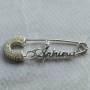Шпилька з іменем булавка срібна Aphina Афіна