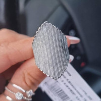 Перстень жіночий срібний Ромб без камінців