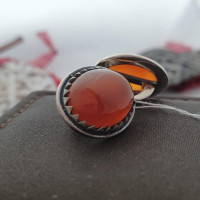 Сережки срібні з сердоліком