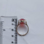 Каблучка срібна з великим червоним камінчиком