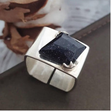 Каблучка срібна з авантюрином