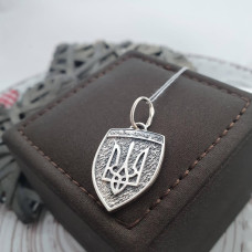Кулон срібний тризуб герб України