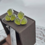 Сережки срібні з зеленими каменями улексита