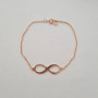 Браслет позолочений ланцюжок і підвіска знак нескінченність з написом кохана подруга
