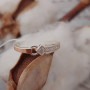 Срібна каблучка Домініка із золотом та фіанітами