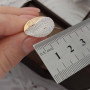 Комплект срібний каблучки та сережки Іллюзія з золотом та фіанітами