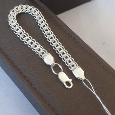 Срібний браслет на руку з плетінням Венеція 19.5 см