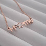 Silver necklace with Home gilding and Ukraine outline