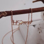 Silver necklace with Home gilding and Ukraine outline