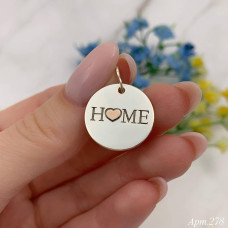 Срібне кольє Home з золотом