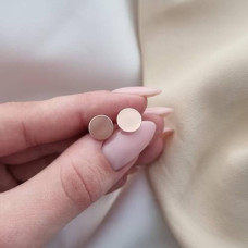 Silver stud earrings with gold plates