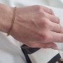 Браслет золотий з плетінням Венеція, 23 см