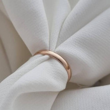 Gold wedding ring European thin size 16.5