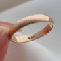 Золота весільна каблучка тонка, розмір 20