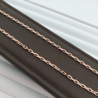 Ланцюжок срібний позолочений з анкерним плетінням на шию 50 см