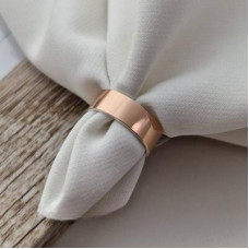 Wide silver wedding ring with gold soldering