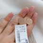 Сережки позолочені зі срібла з квітковим орнаментом