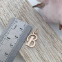 Підвіска буква В золота велика на ланцюжок або браслет