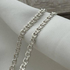 Ланцюжок срібний з плетінням Бісмарк на шию легка 45 см