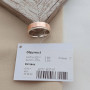 Каблучка обручка зі срібла із золотою напайкою гладка