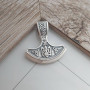 Кулон срібний сокира Перуна із зіркою Сварога та гербом України з чорнінням слов'янська етніка