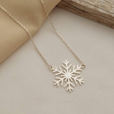 Кольє срібне ланцюжок з підвіскою сніжинкою на шию