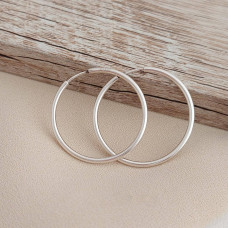 Сережки срібні кільця гладкі жіночі