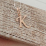 Підвіска із золота буква К під ланцюжок або ювелірний шнур