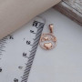 Підвіска золота кругла з фіанітами словом Love та сердечками