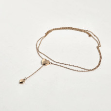 Кольє золоте з Серцем на шию протяжка на тонкому ланцюжку регульоване