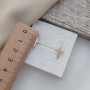 Сережки вкрутки із золота хрестики гладкі без каменів 1.21