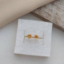 Сережки вкрутки золоті з жовтим круглим цитрином 1.47