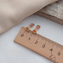 Сережки вкрутки золоті з жовтим круглим цитрином 1.47