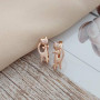 Сережки золоті котики з білими фіанітами 3.35
