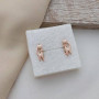 Сережки золоті котики з білими фіанітами 3.35