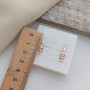 Сережки золоті з круглими білими фіанітами  2.47