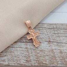 Хрестик з золота з розп'яттям і ангелами під ланцюжок або шнур 2.75