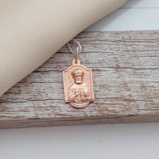 Ладанка золота з образом Миколи Чудотворця та голубом миру 2.08