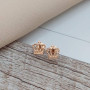 Сережки вкрутки золоті корони без каменів 1.02