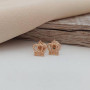 Сережки вкрутки золоті корони без каменів 1.02